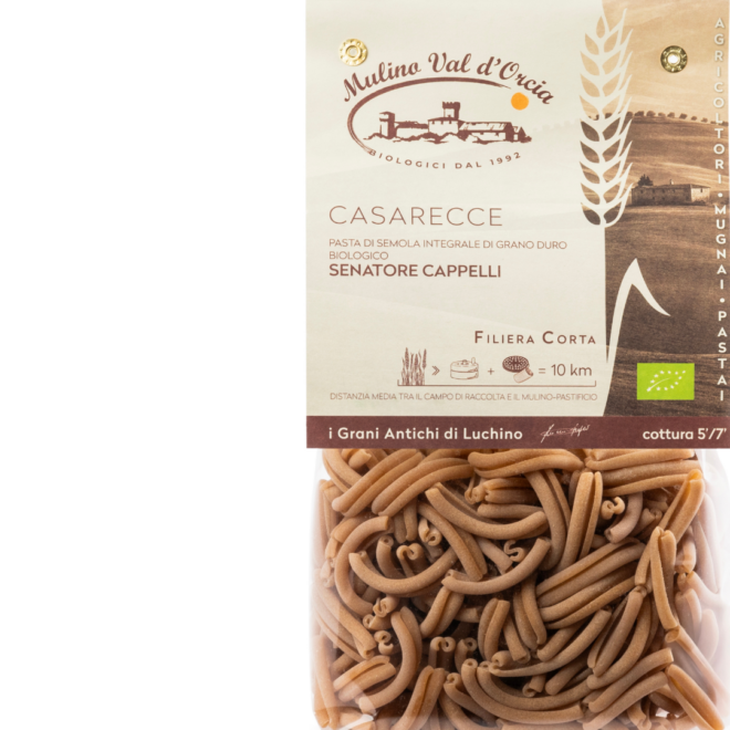 pasta artigianale biologica di grano duro senatore cappelli trafilata al bronzo