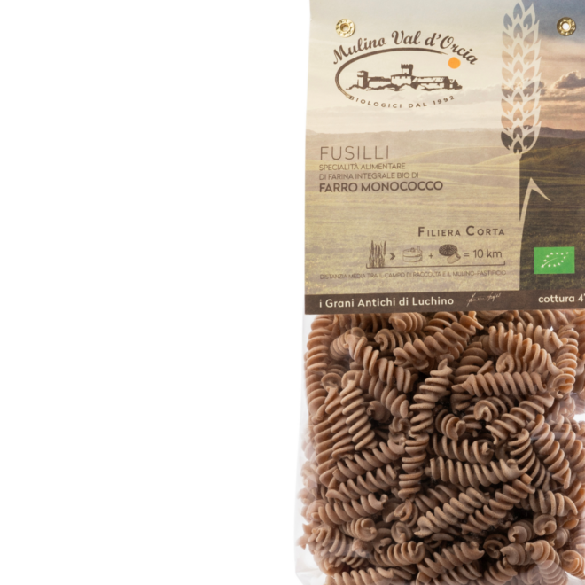 pasta artigianale biologica di farro monococco trafilata al bronzo